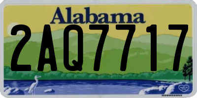 AL license plate 2AQ7717