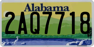 AL license plate 2AQ7718