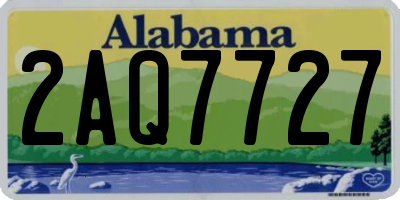 AL license plate 2AQ7727