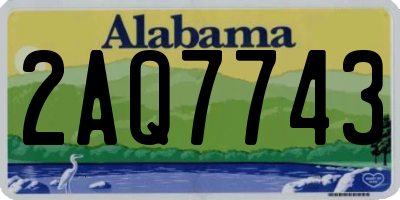 AL license plate 2AQ7743