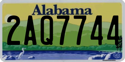 AL license plate 2AQ7744