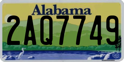 AL license plate 2AQ7749