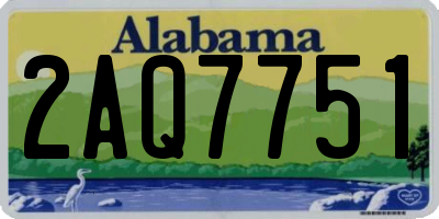 AL license plate 2AQ7751
