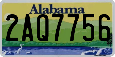 AL license plate 2AQ7756