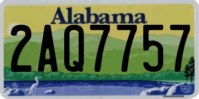 AL license plate 2AQ7757