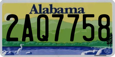 AL license plate 2AQ7758