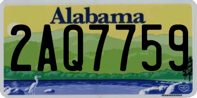 AL license plate 2AQ7759
