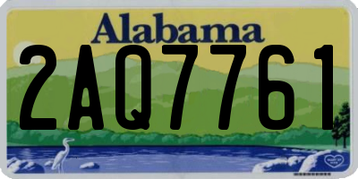 AL license plate 2AQ7761