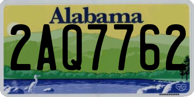 AL license plate 2AQ7762