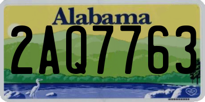 AL license plate 2AQ7763