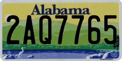 AL license plate 2AQ7765
