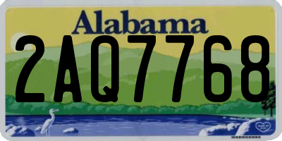 AL license plate 2AQ7768