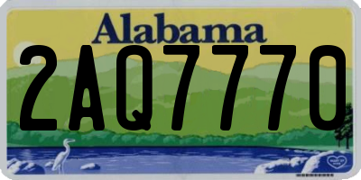 AL license plate 2AQ7770