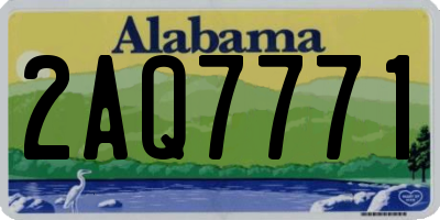 AL license plate 2AQ7771