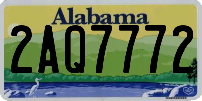 AL license plate 2AQ7772