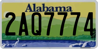 AL license plate 2AQ7774