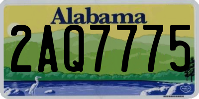 AL license plate 2AQ7775
