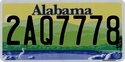 AL license plate 2AQ7778