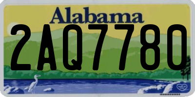 AL license plate 2AQ7780