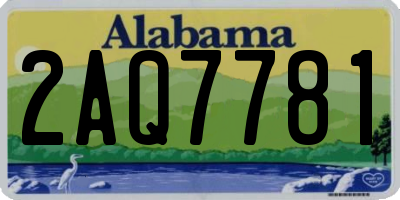 AL license plate 2AQ7781