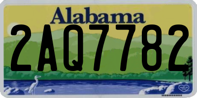AL license plate 2AQ7782