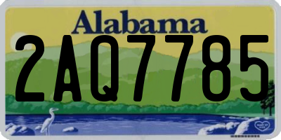 AL license plate 2AQ7785