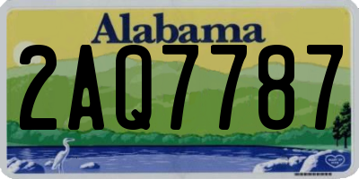 AL license plate 2AQ7787