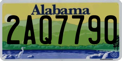 AL license plate 2AQ7790