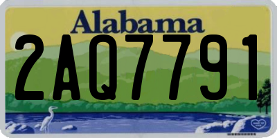 AL license plate 2AQ7791