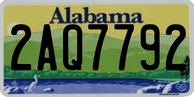 AL license plate 2AQ7792