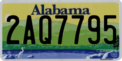 AL license plate 2AQ7795