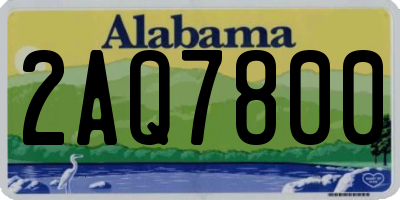 AL license plate 2AQ7800