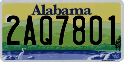 AL license plate 2AQ7801