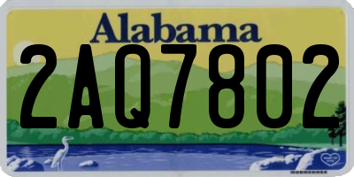 AL license plate 2AQ7802