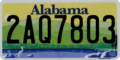 AL license plate 2AQ7803