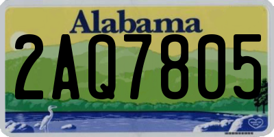 AL license plate 2AQ7805