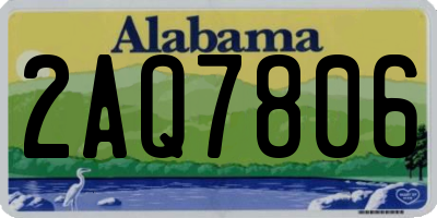 AL license plate 2AQ7806
