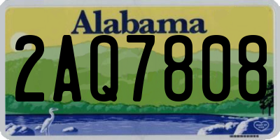 AL license plate 2AQ7808