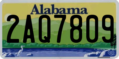 AL license plate 2AQ7809