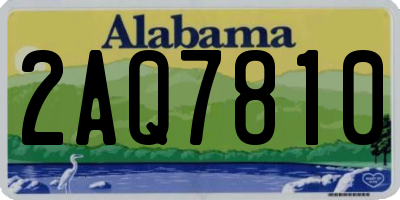 AL license plate 2AQ7810