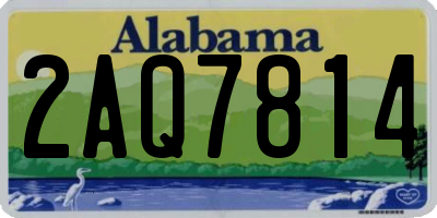 AL license plate 2AQ7814