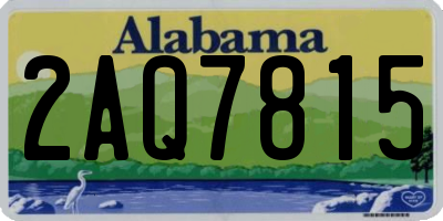 AL license plate 2AQ7815