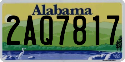 AL license plate 2AQ7817
