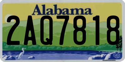 AL license plate 2AQ7818