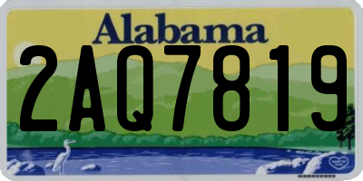 AL license plate 2AQ7819