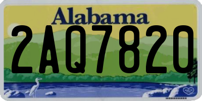 AL license plate 2AQ7820