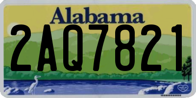 AL license plate 2AQ7821