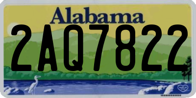 AL license plate 2AQ7822
