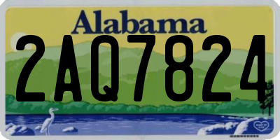 AL license plate 2AQ7824