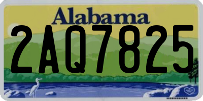 AL license plate 2AQ7825